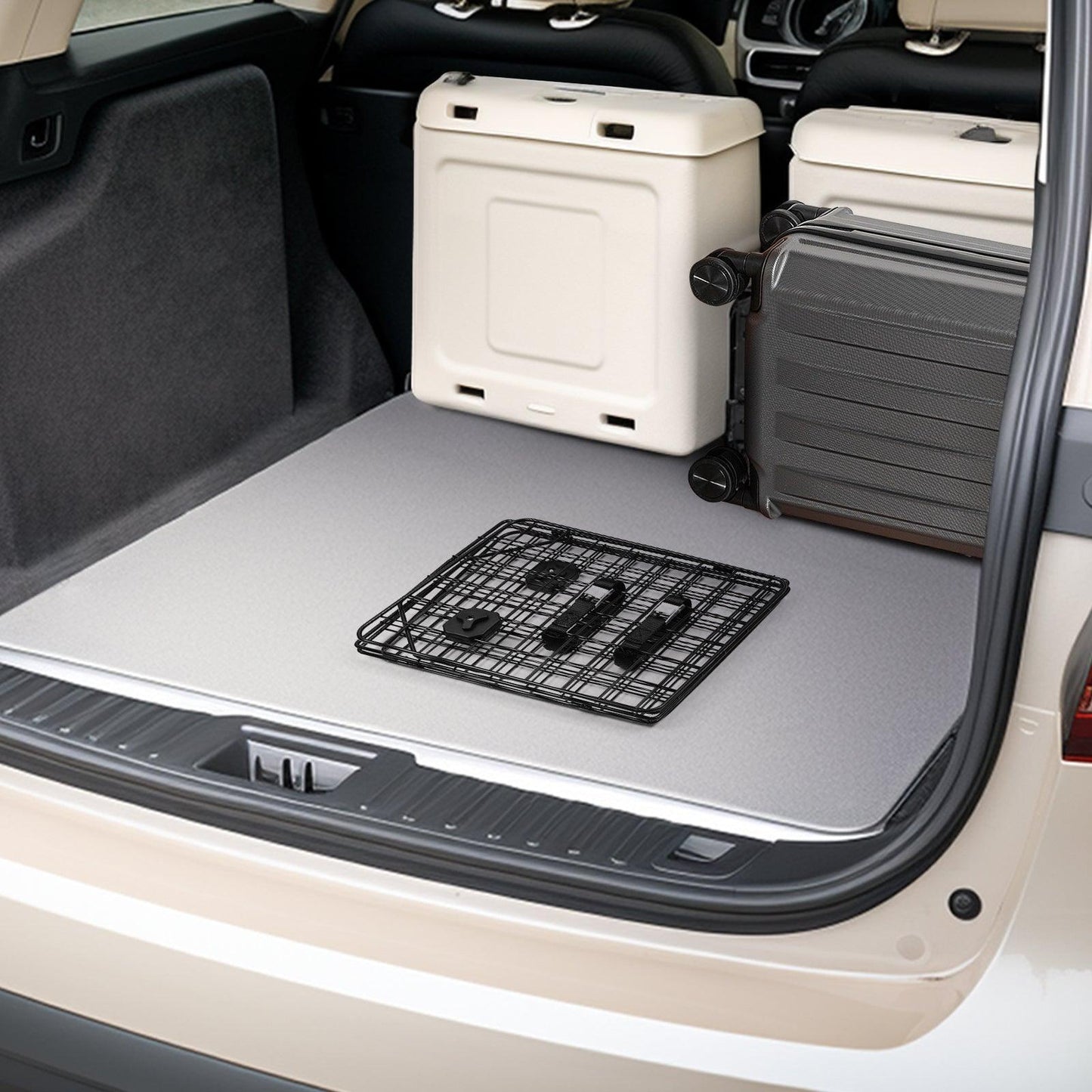 Rabbitgoo Triple Folding Adjustable Dog Car Barrier