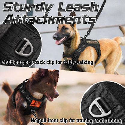 Solid Escape Proof Tactical Dog Vest Harness