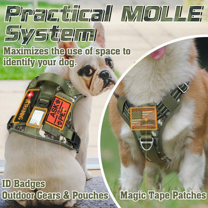 Camo Escape Proof Tactical Dog Harness