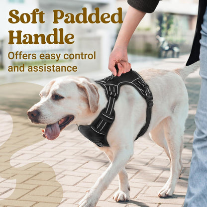 Uplift Pro Adjustable Dog Harness with Neck Buckle-3 #Black