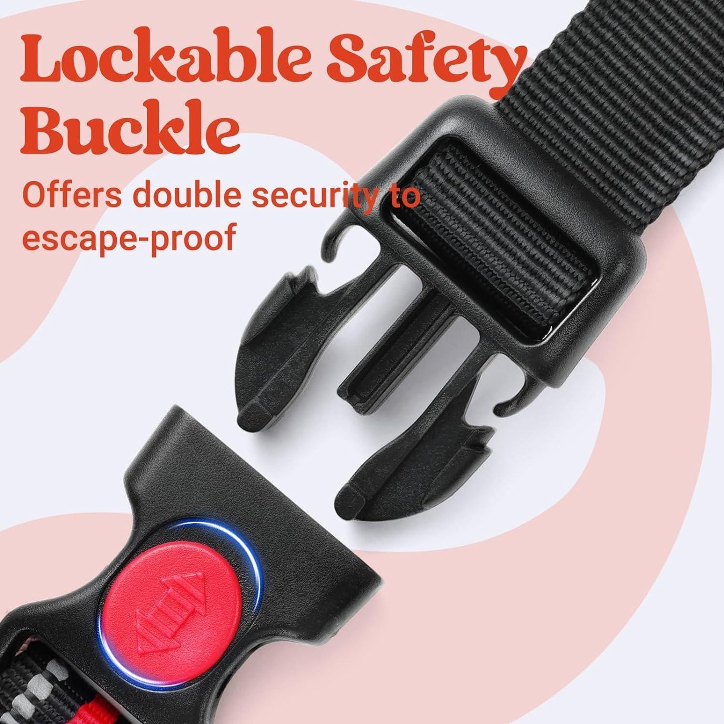 Uplift Pro Adjustable Dog Harness with Neck Buckle-4 #Red