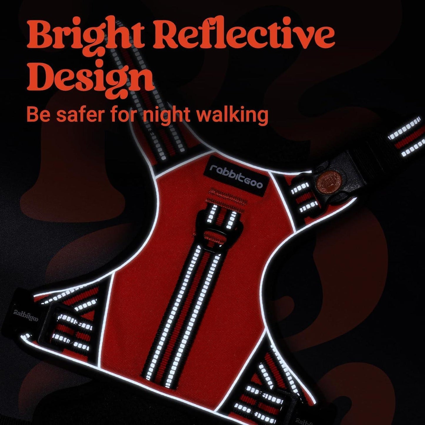 Uplift Pro Adjustable Dog Harness with Neck Buckle-5 #Red