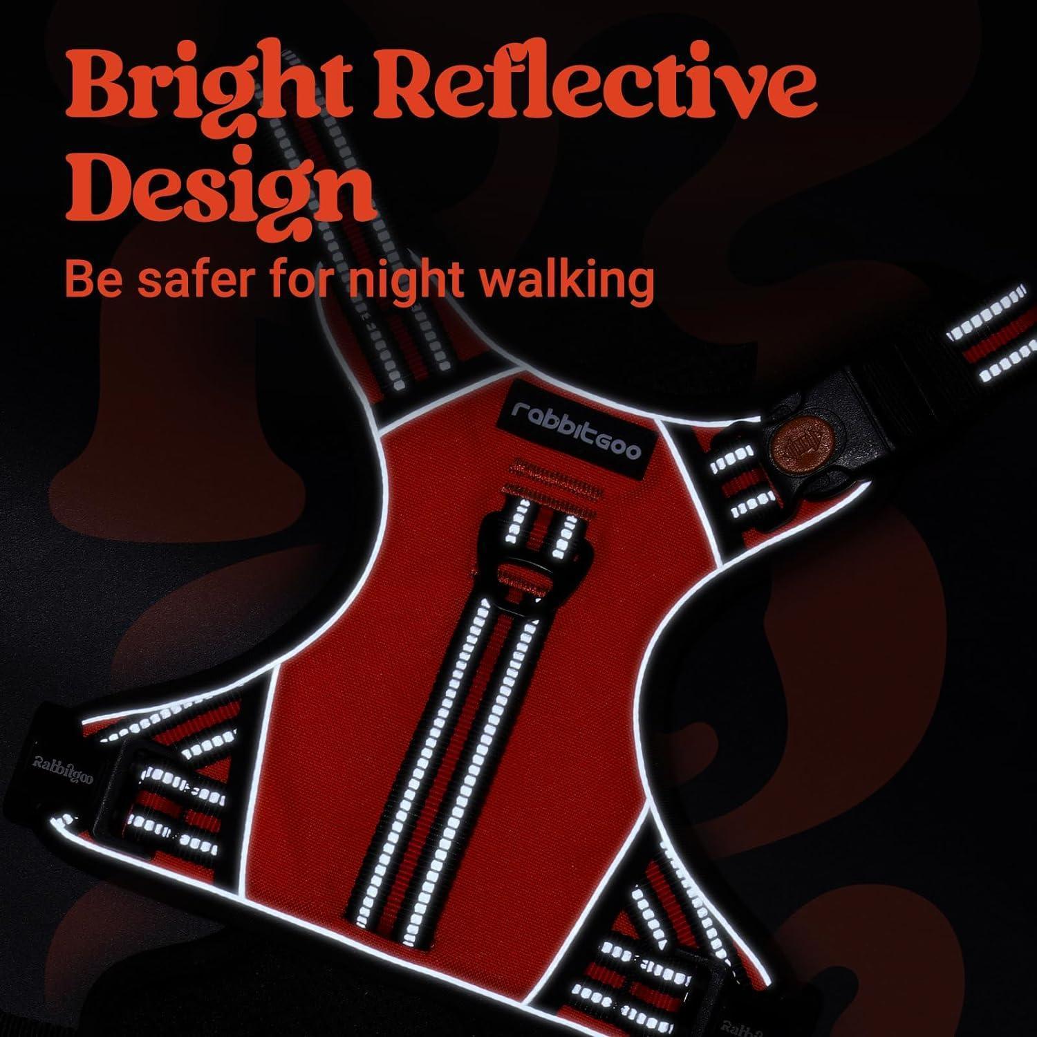 Uplift Pro Adjustable Dog Harness with Neck Buckle-5 #Red