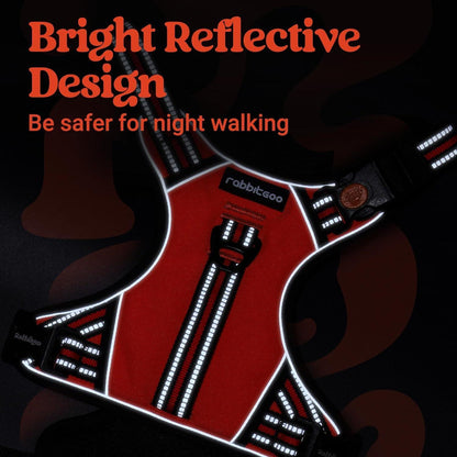 Uplift Pro Adjustable Dog Harness with Neck Buckle-5 #Red