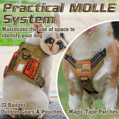 Solid Escape Proof Tactical Dog Vest Harness