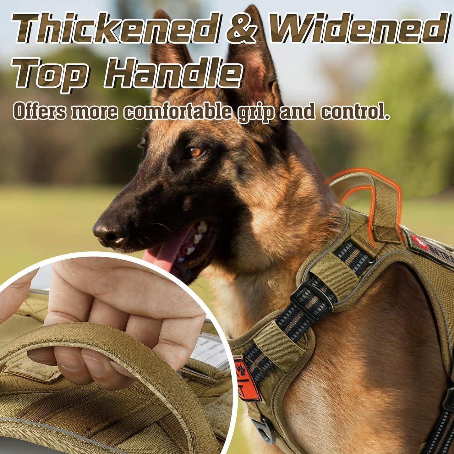 Solid Escape Proof Tactical Dog Vest Harness