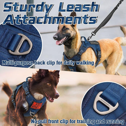 Solid Escape Proof Tactical Dog Vest Harness