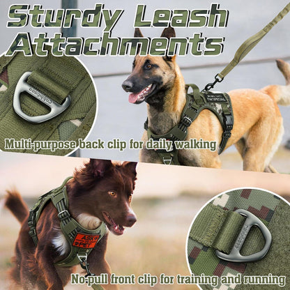 Camo Escape Proof Tactical Dog Harness