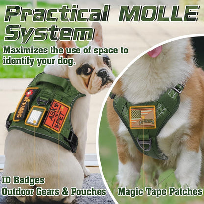 Solid Escape Proof Tactical Dog Vest Harness