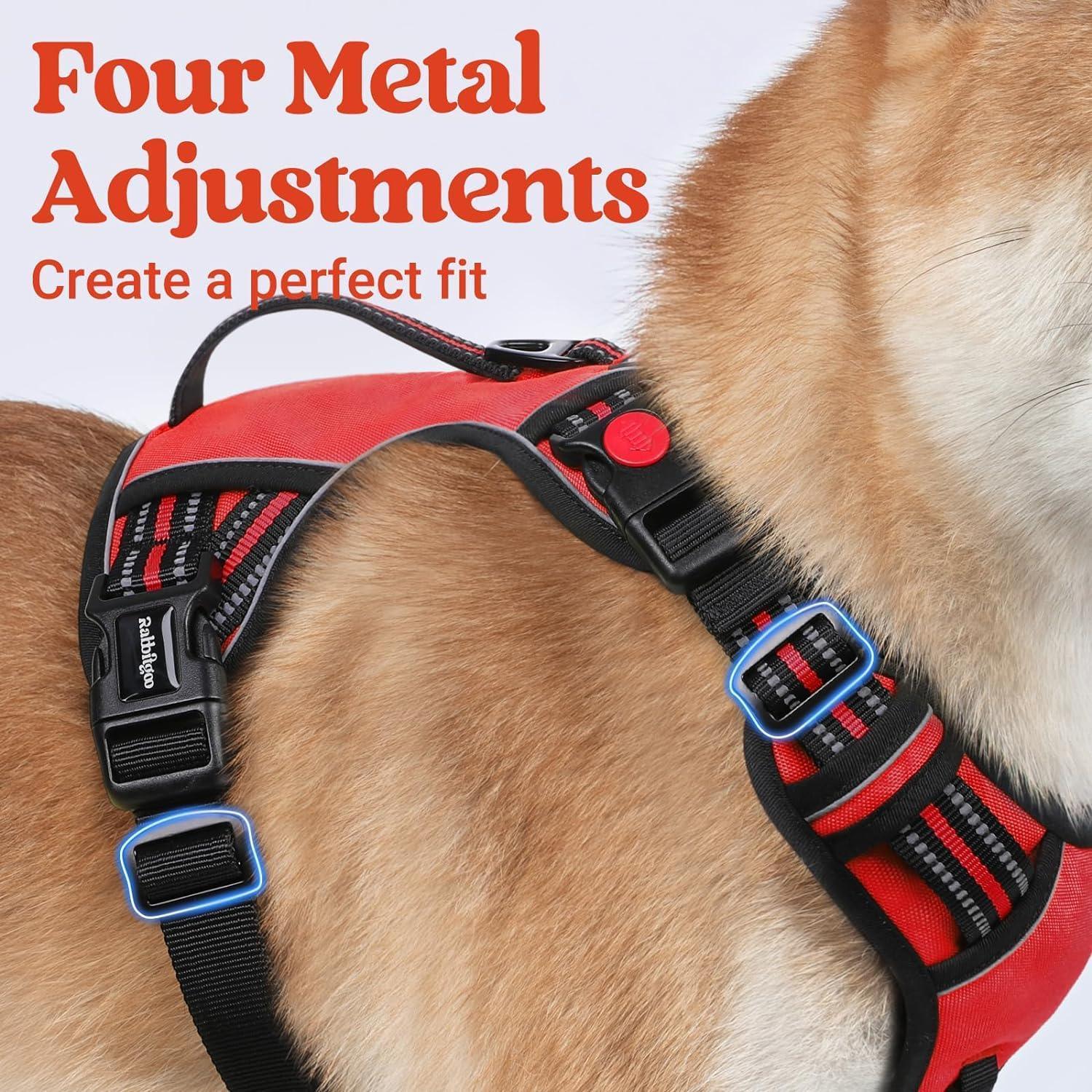 Uplift Pro Adjustable Dog Harness with Neck Buckle-7 #Red