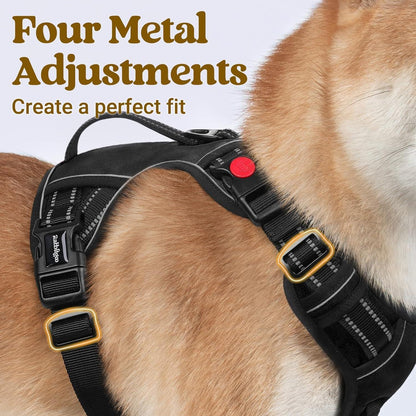 Uplift Pro Adjustable Dog Harness with Neck Buckle-7 #Black