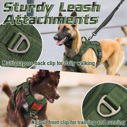 Solid Escape Proof Tactical Dog Vest Harness