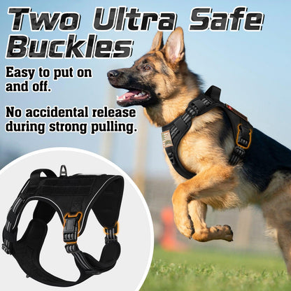 Solid Escape Proof Tactical Dog Vest Harness