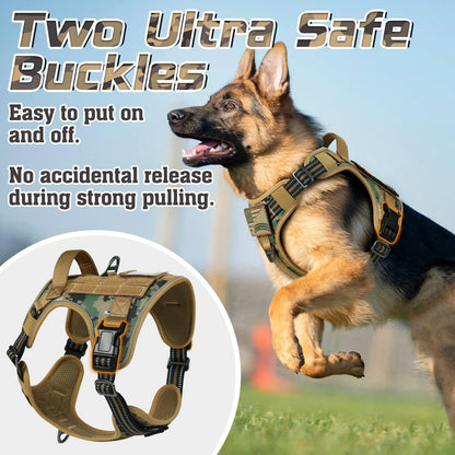 Camo Escape Proof Tactical Dog Harness