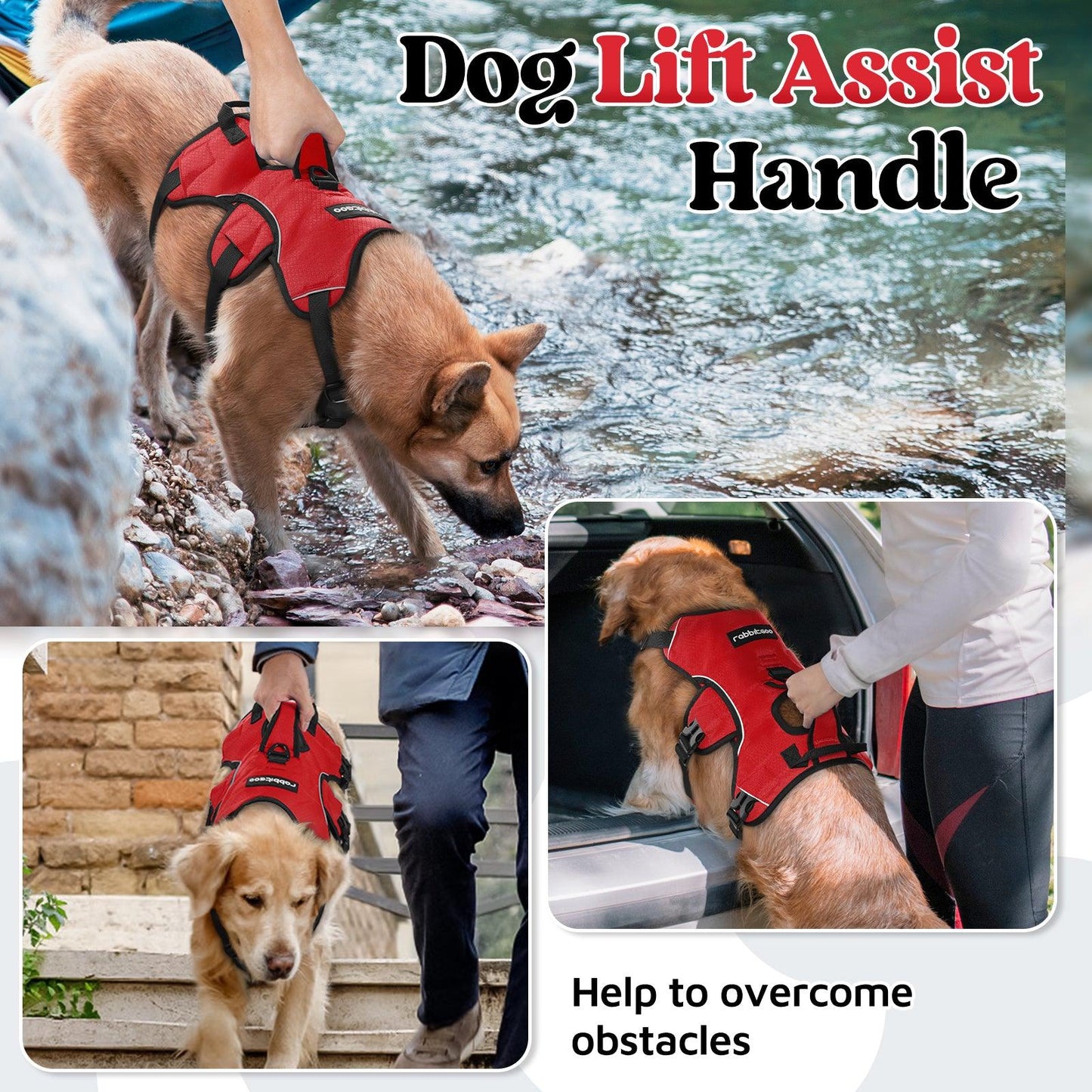 Lift Assist Large Dog Harness with Handle