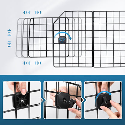 Rabbitgoo Triple Folding Adjustable Dog Car Barrier