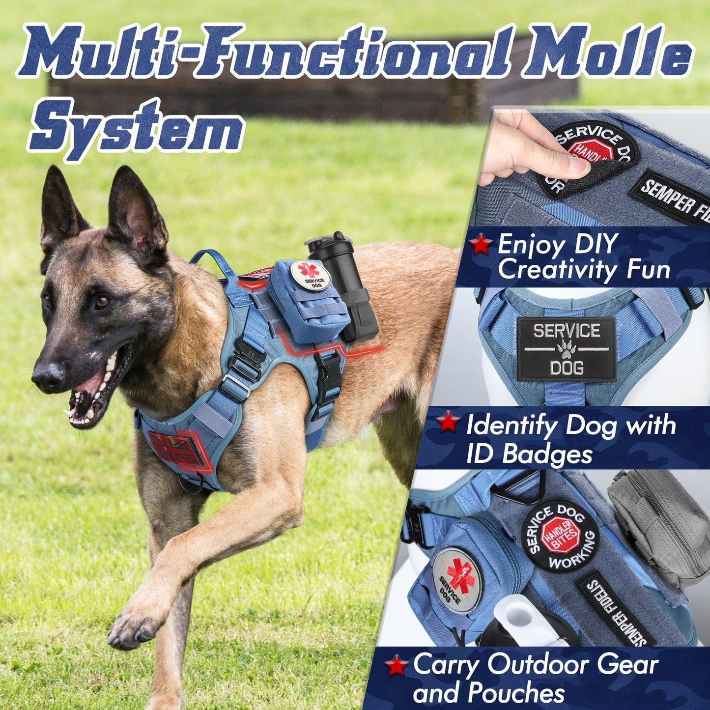 PAWTRENDER Mega Tactical Dog Harness