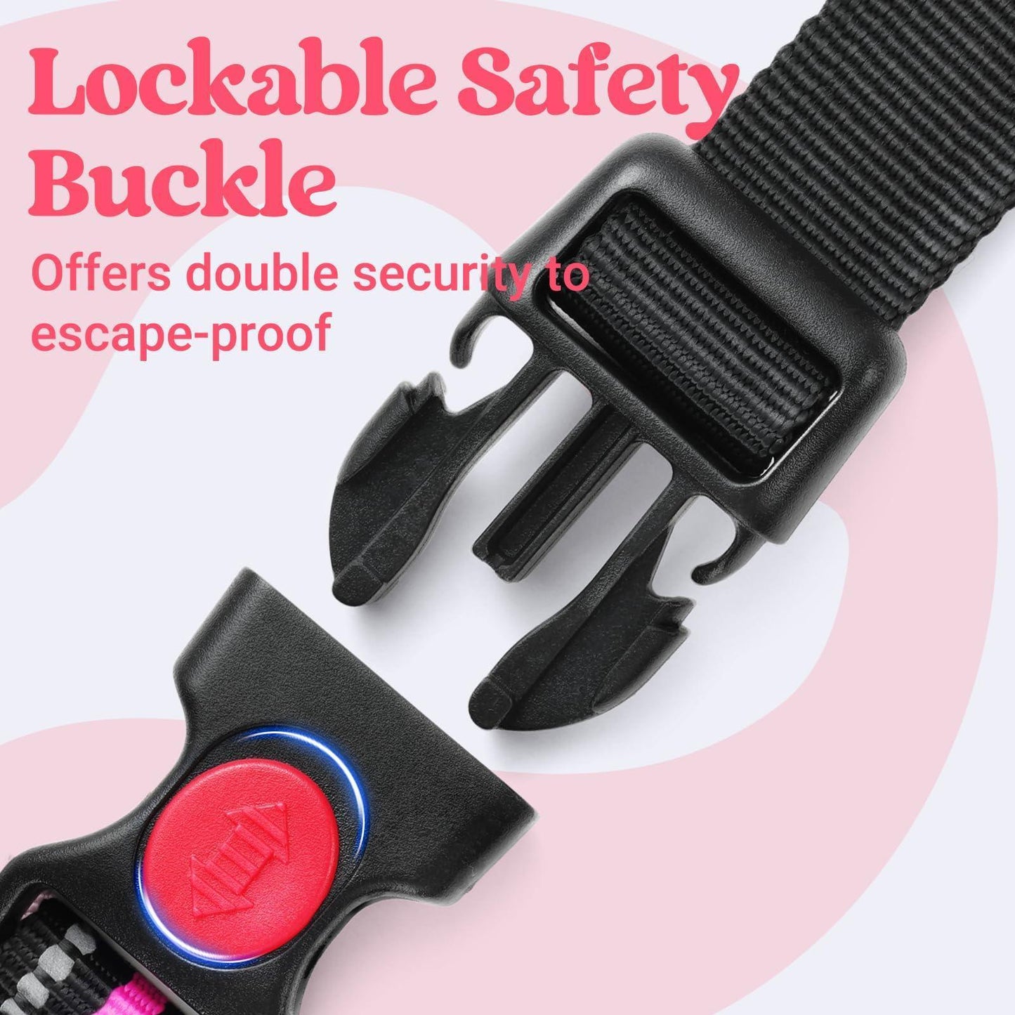 Uplift Pro Adjustable Dog Harness with Neck Buckle-4 #Pink