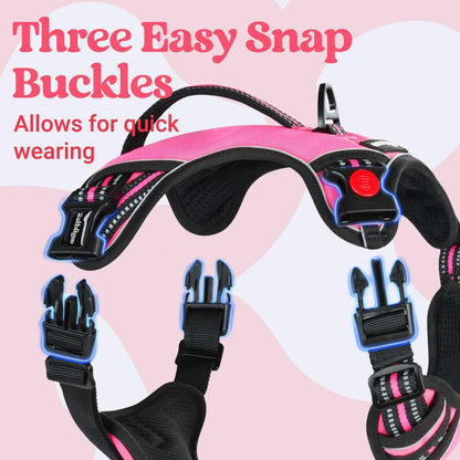 Uplift Pro Adjustable Dog Harness with Neck Buckle-5 #Pink