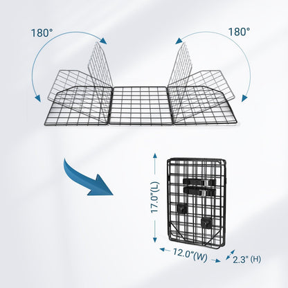 Rabbitgoo Triple Folding Adjustable Dog Car Barrier