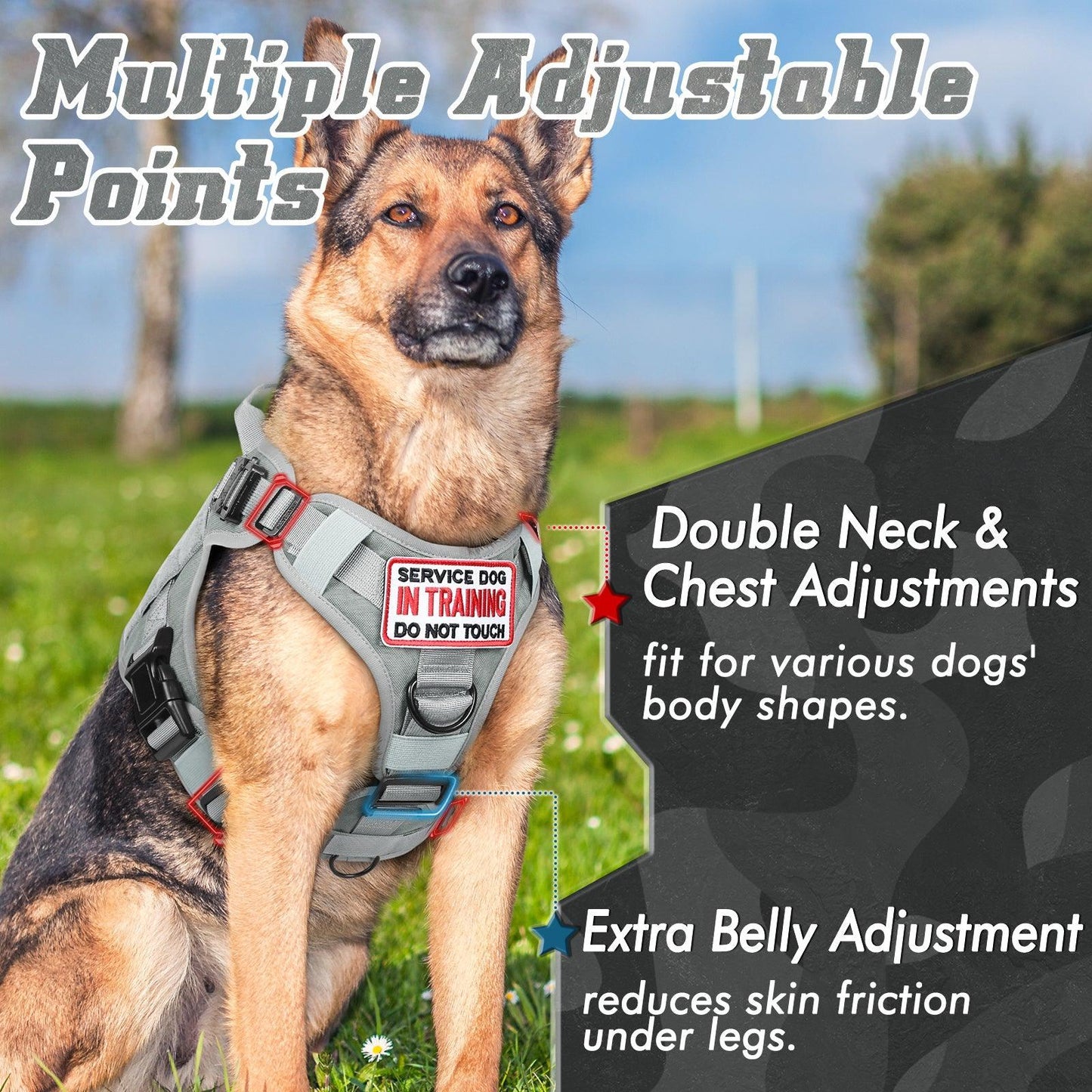 PAWTRENDER Mega Tactical Dog Harness