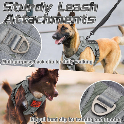Solid Escape Proof Tactical Dog Vest Harness