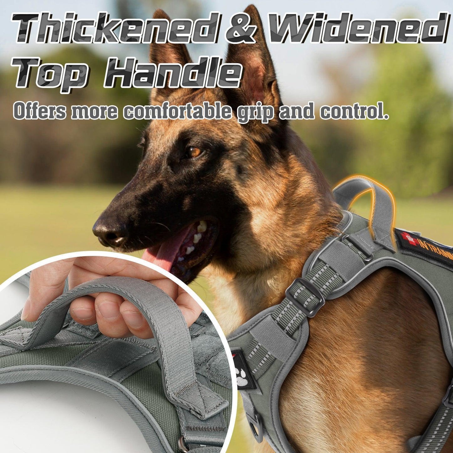 Solid Escape Proof Tactical Dog Vest Harness