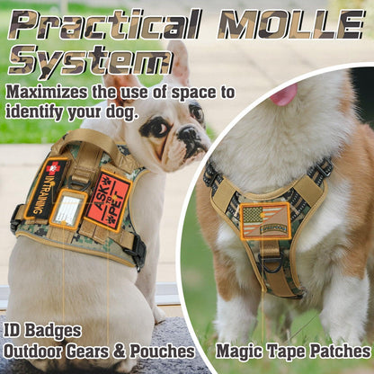 Camo Escape Proof Tactical Dog Harness
