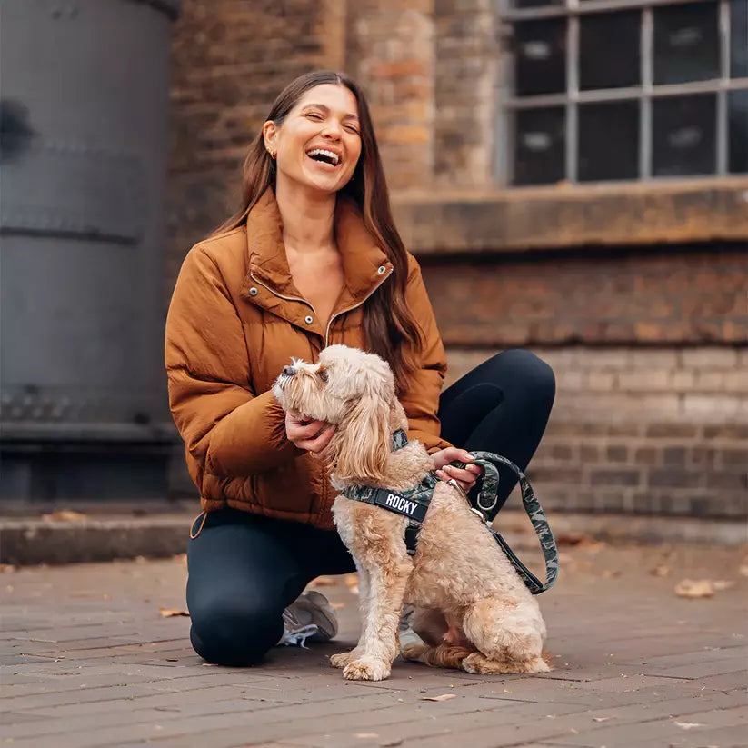 Puppioo Classic No Pull Harness #green camo