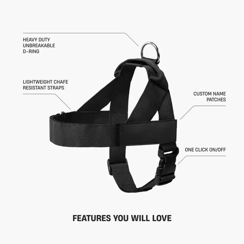 Puppioo Classic No Pull Harness #black