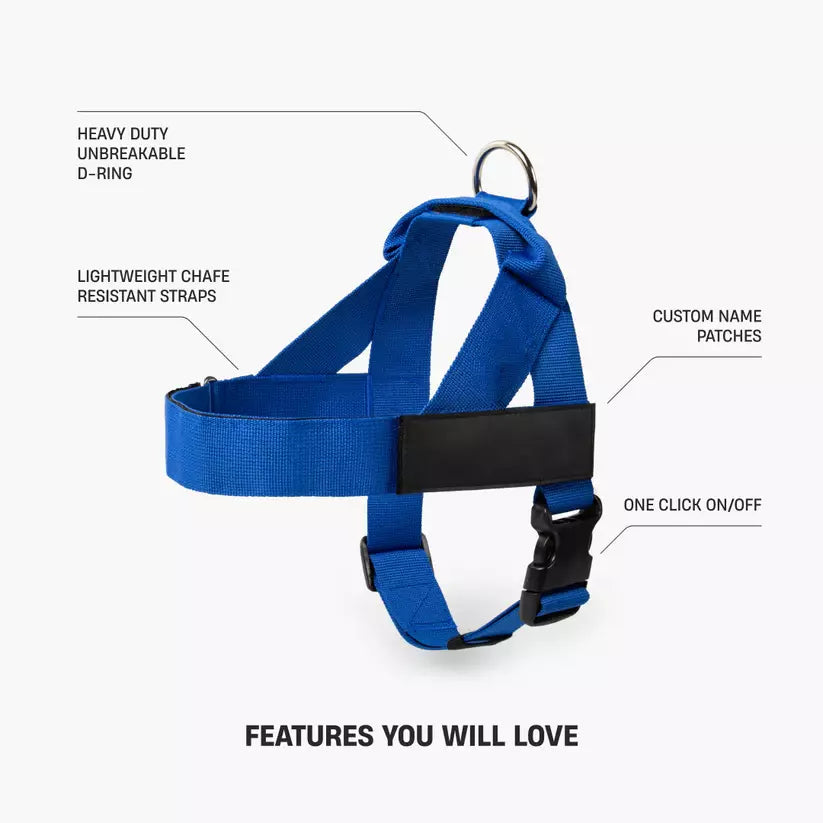 Puppioo Classic No Pull Harness #blue