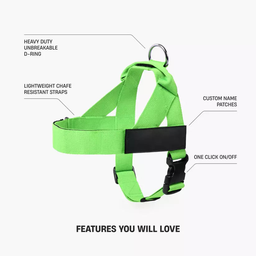 Puppioo Classic No Pull Harness #light green