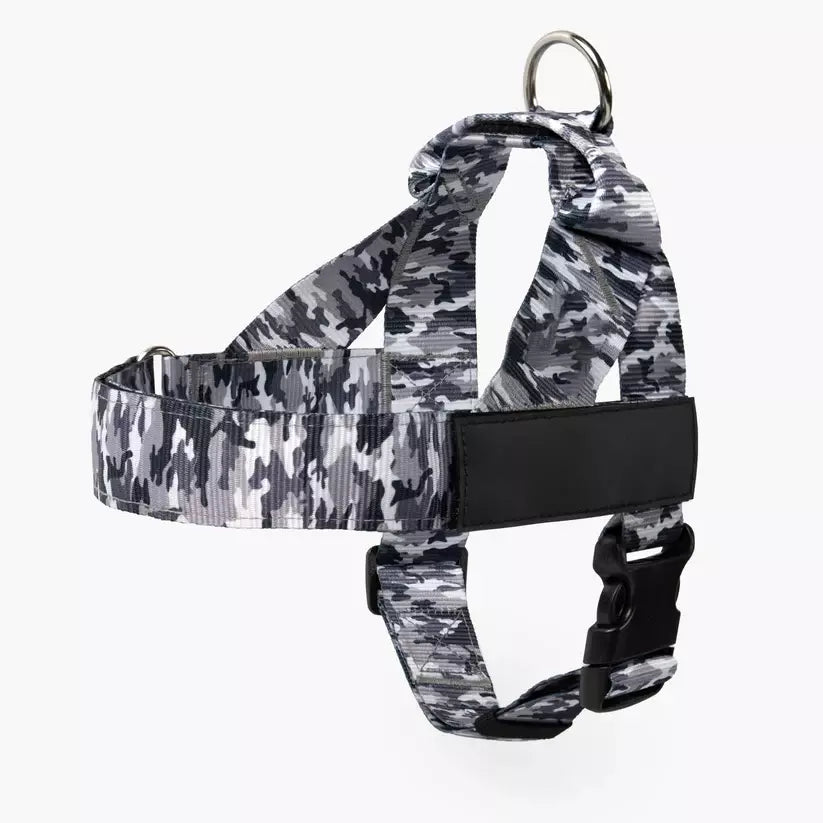 Puppioo Classic No Pull Harness #grey camo