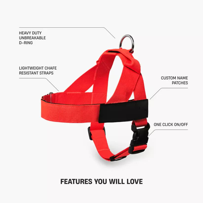 Puppioo Classic No Pull Harness #red