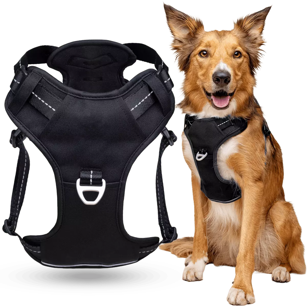 Puppioo Essentia No Pull Harness #black