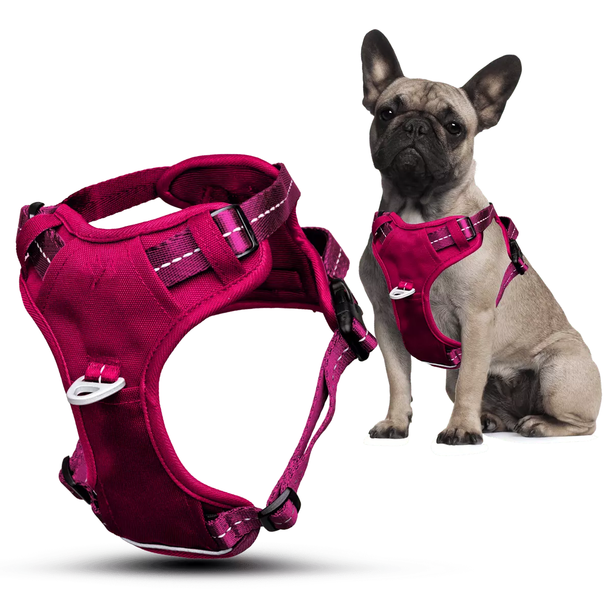 Puppioo Essentia No Pull Harness #hot pink