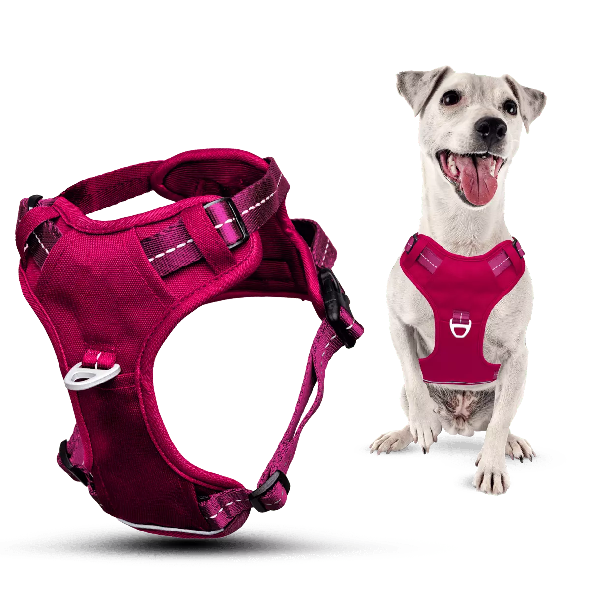 Puppioo Essentia No Pull Harness #hot pink