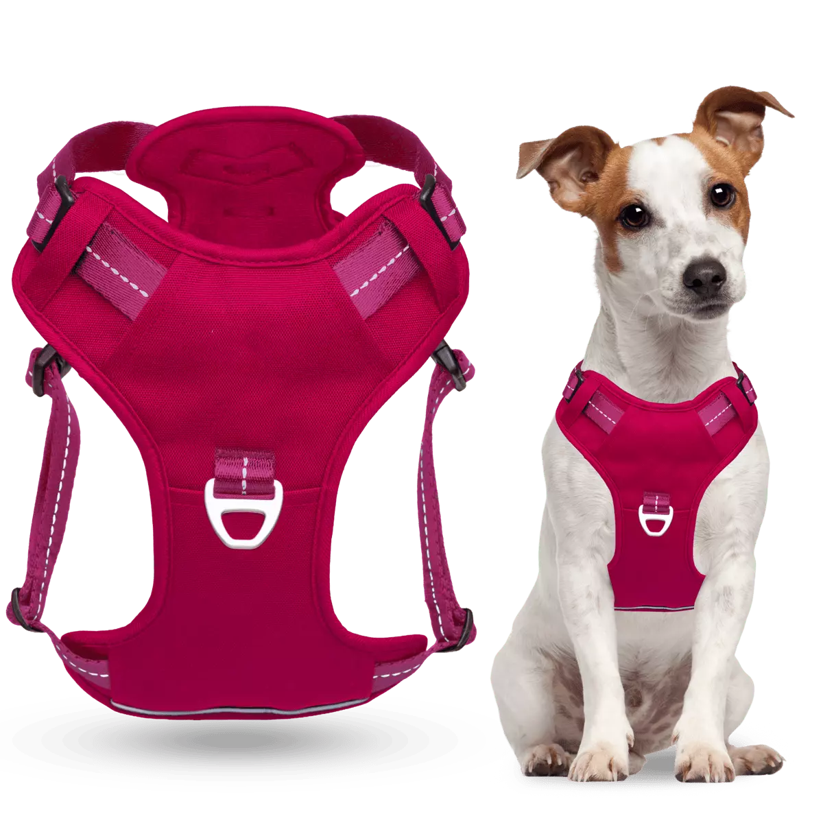 Puppioo Essentia No Pull Harness #hot pink